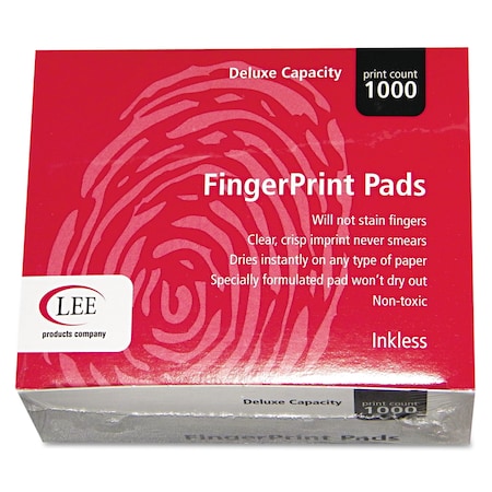Lee Inkless, Fingerprint, Pad, Dozen, Black, PK12 03127
